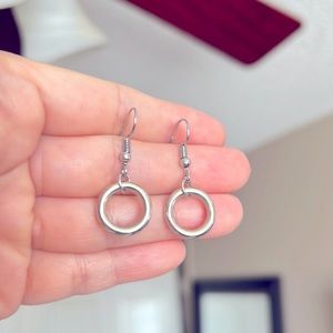 Silver ring earrings